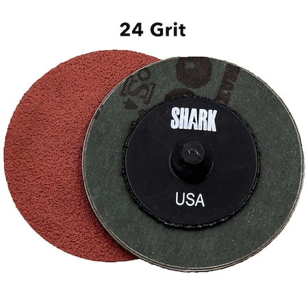 2 A/O Rolock Discs - 24 Grit - 10 Pk